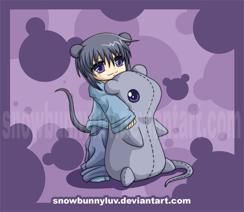 Fruits Basket  Yuki plushie by snowbunnyluv