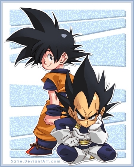 Goku and Bejita   Dragon Ball by satie