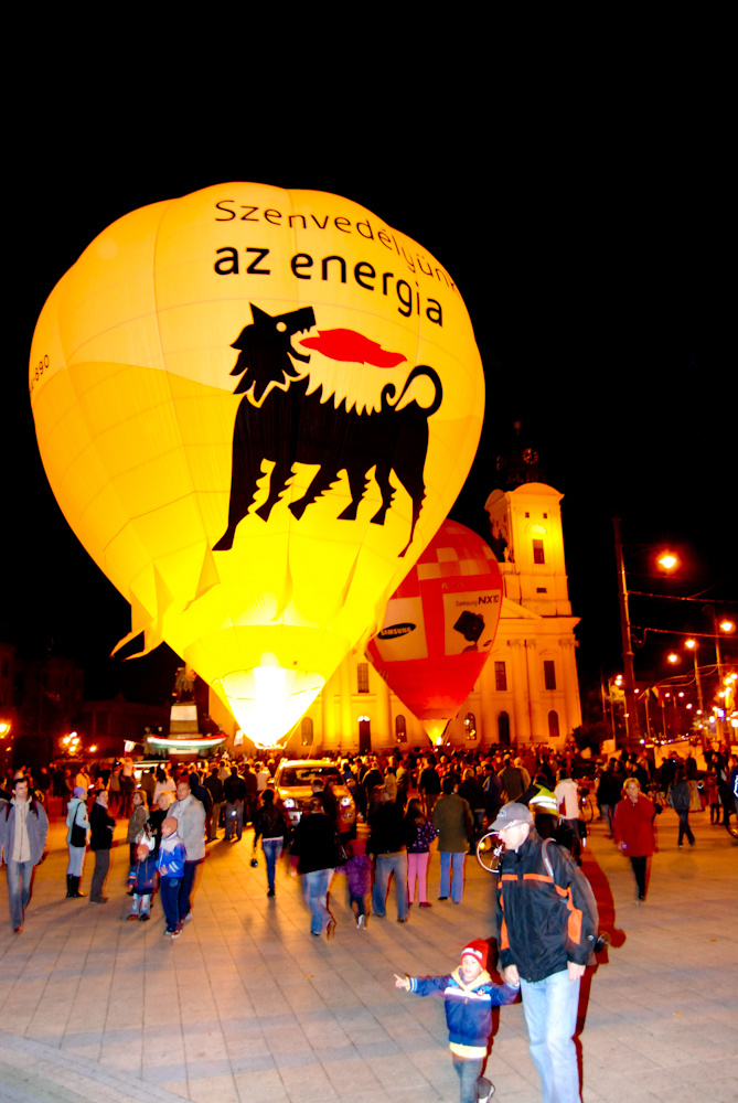 Tigáz ballon Debrecen főterén