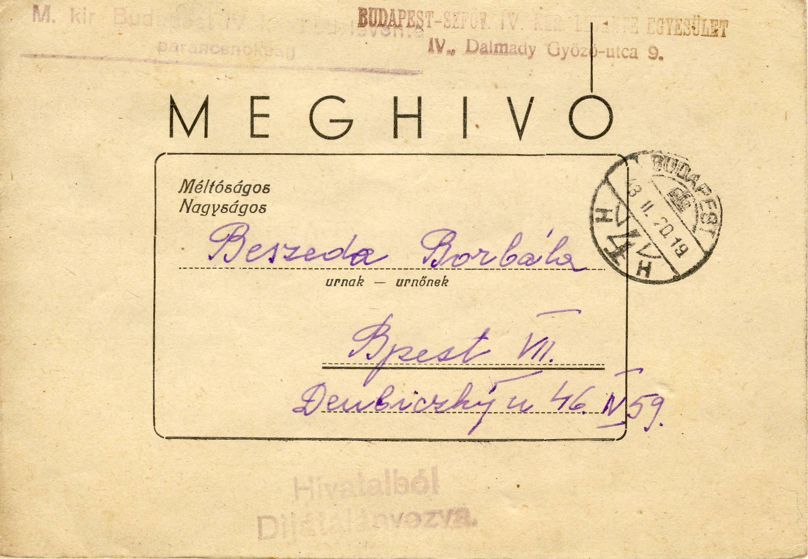 1943. 02. 28. Meghívó1