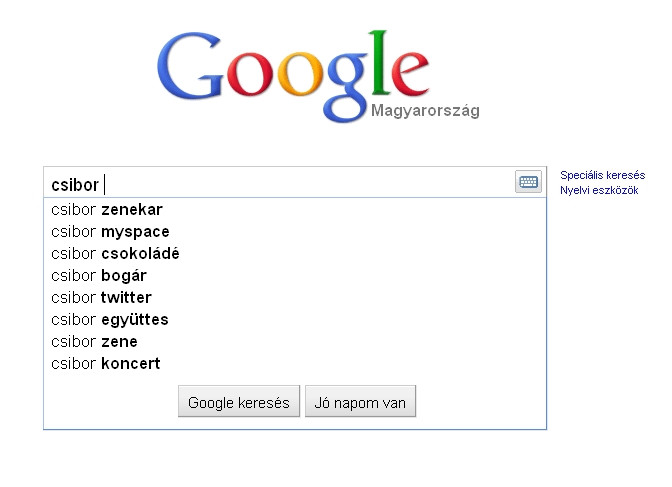 Google javaslatok :)