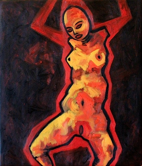 76 MADONNA 13, olaj,vászon, 70x60cm, 2007