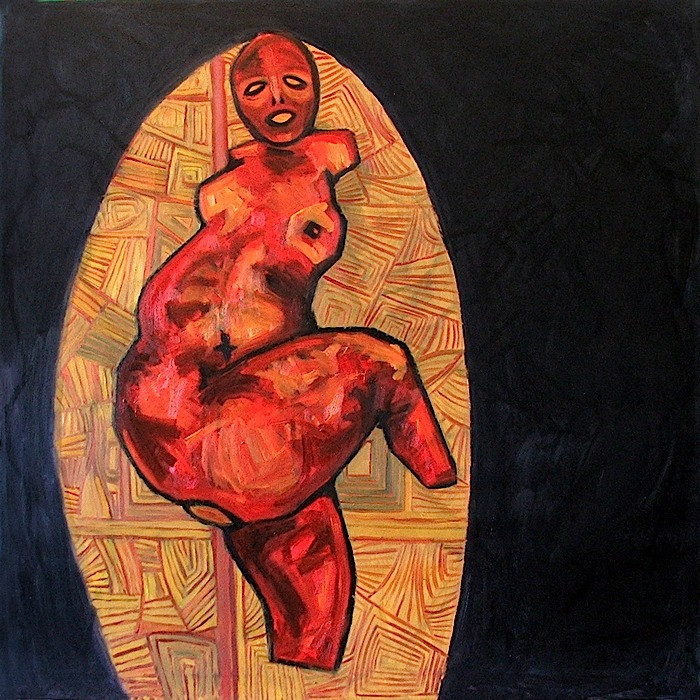 77 MADONNA 14, olaj,vászon, 100x100cm, 2007