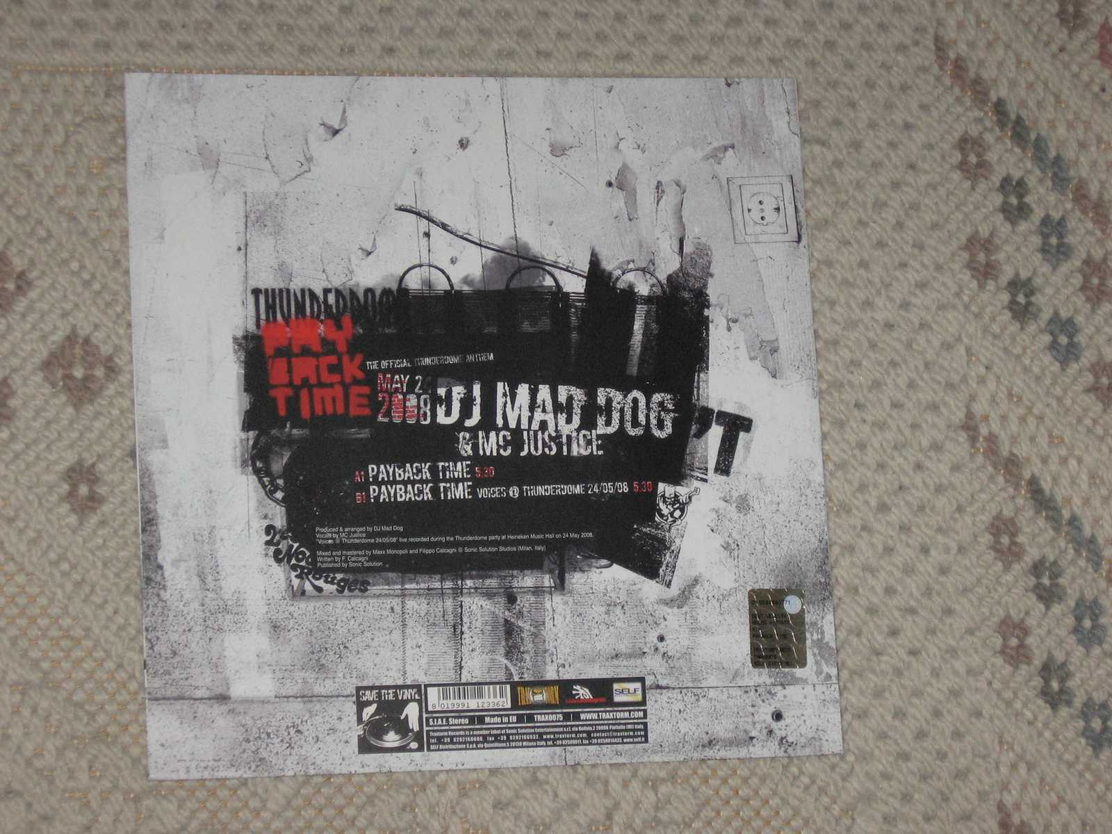 (TRAX075) Dj Mad Dog & MC Justice - Payback Time (back)