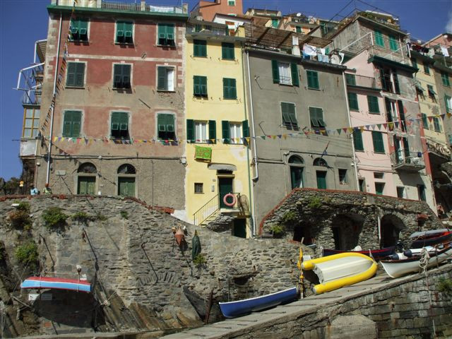 Riomaggiore szines házai