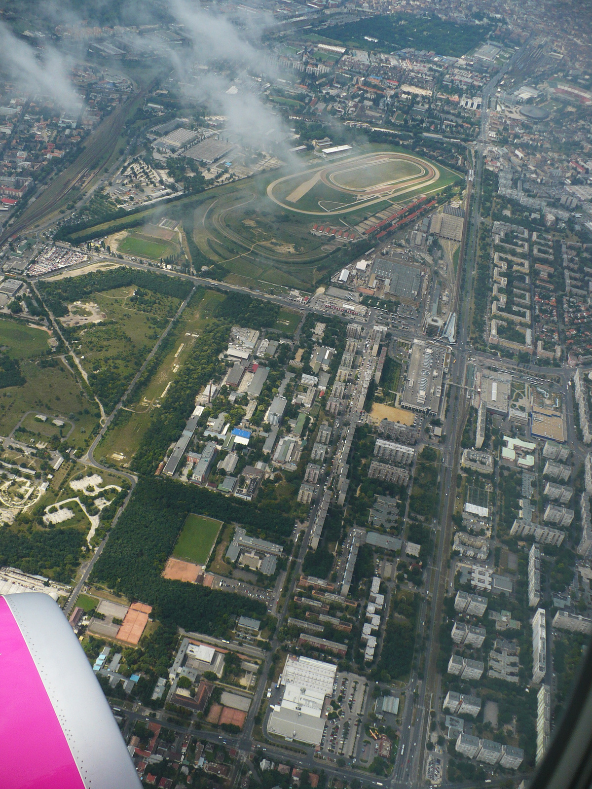 Above the airport of Hungary