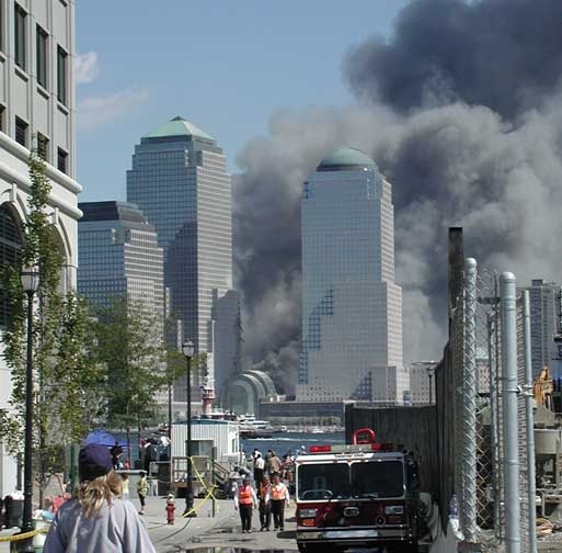 September 11th WTC View From Jersey City 9-2001