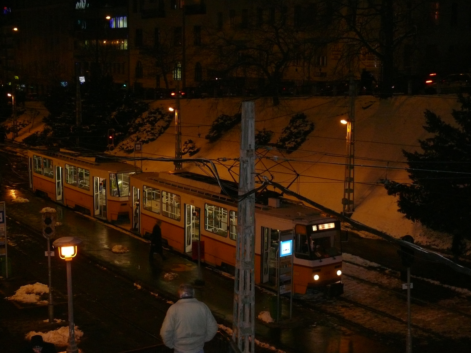 az este a hó és a Moszkva tér