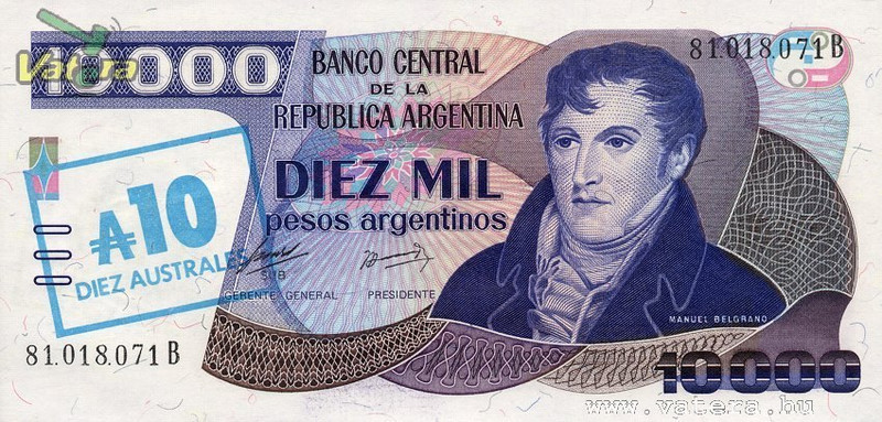 ARGENTINA 10000 Peso E