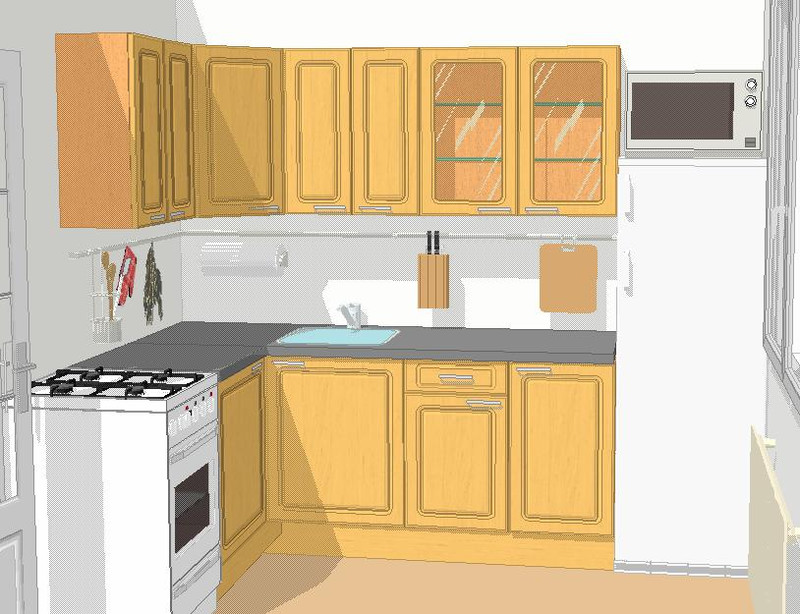 Apartment house litle kitchen 3.