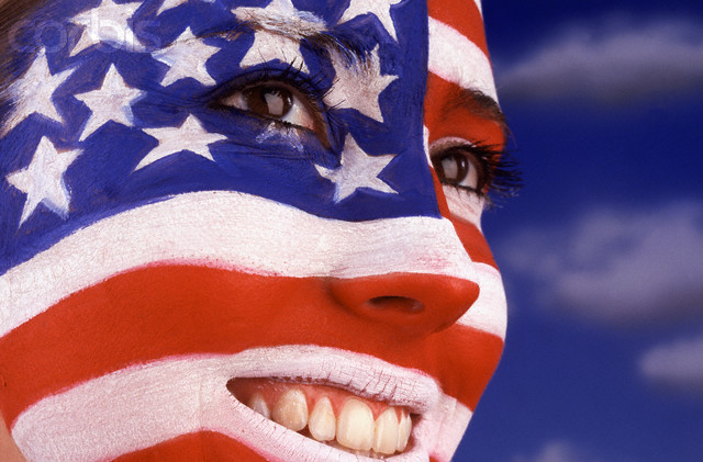 usa beauty with face paint