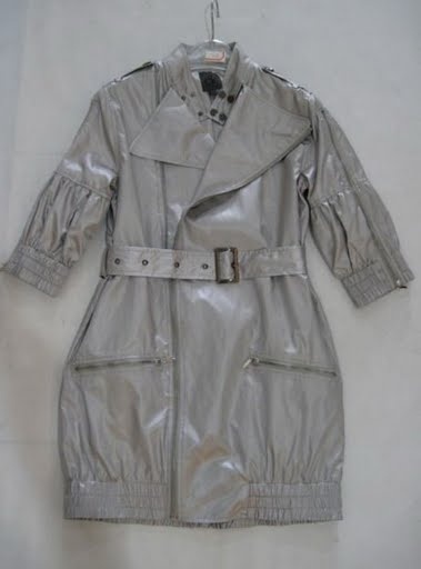 90729B-13   CK GREY COTTON&POLYESTER DUSTCOAT SIZE 2 4 6  PRICE 