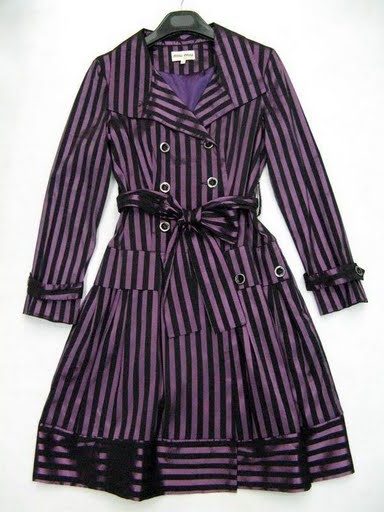 90806B-39 MIUMIU PURPLE POLYESTER DUSTCOAT SIZE 2 4 6 PRICE USD 