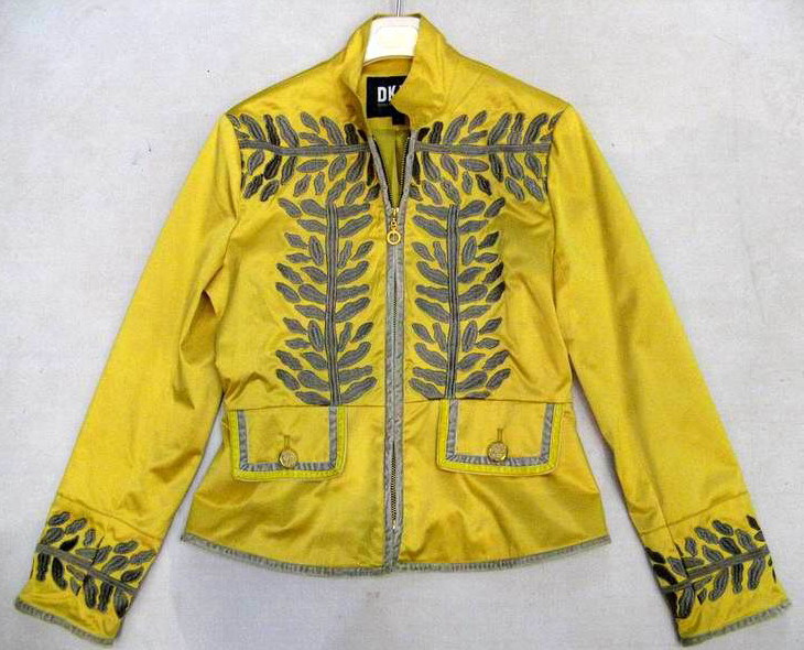 90923B-43 DKNY YELLOW COTTON JACKET SIZE 2 4 6 PRICE USD 52