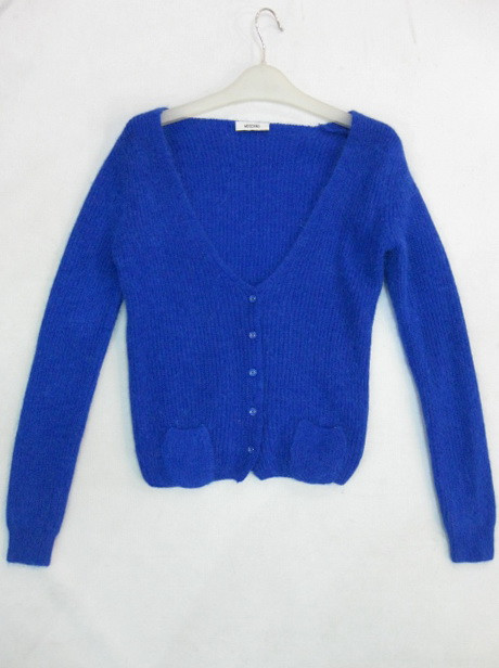 91015A-41  MOSCHINO BLUE WOOLLEN KNITWEAR TOP SIZE 2 4 6 PRICE U