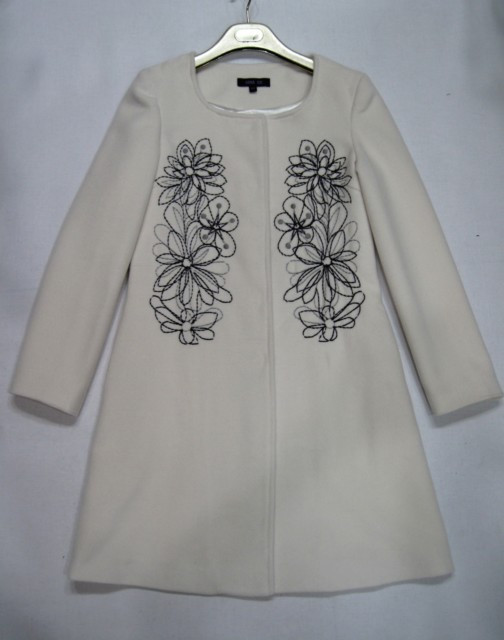 90924B-30A  ANNASUI BEIGE COTTON&WOOL COAT SIZE 2 4 6 .PRICE USD