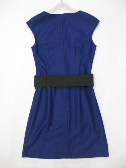 91010A-03   ANNA SUI BLUE WOOL DRESS SIZE 2 4 6  (BACK) PRICE US