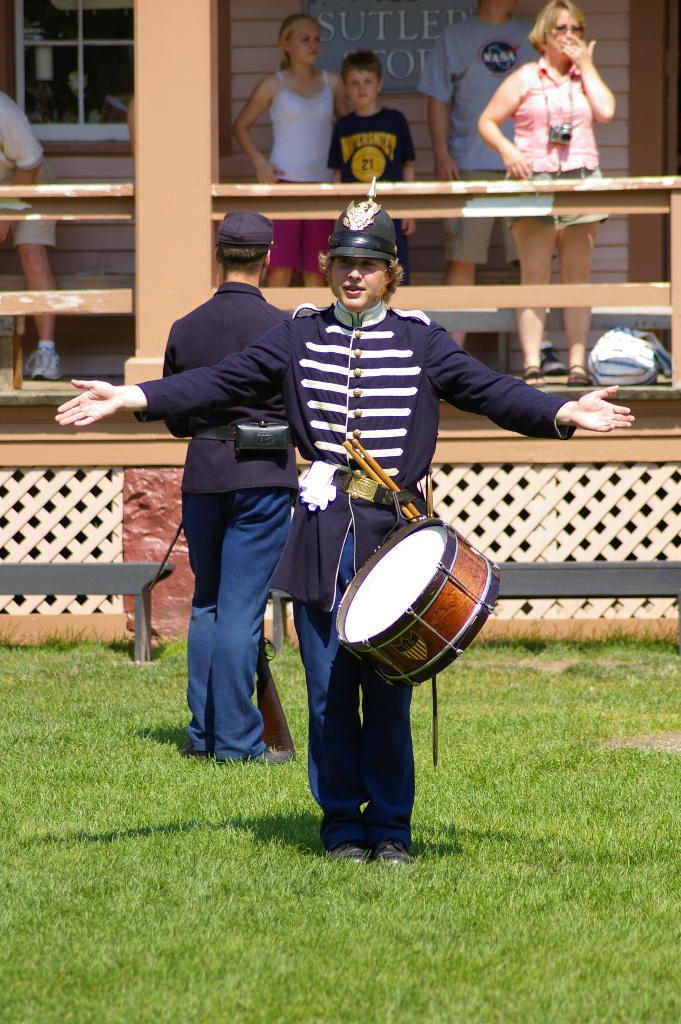 Mackinac Island: hadgyakorlat az erődben