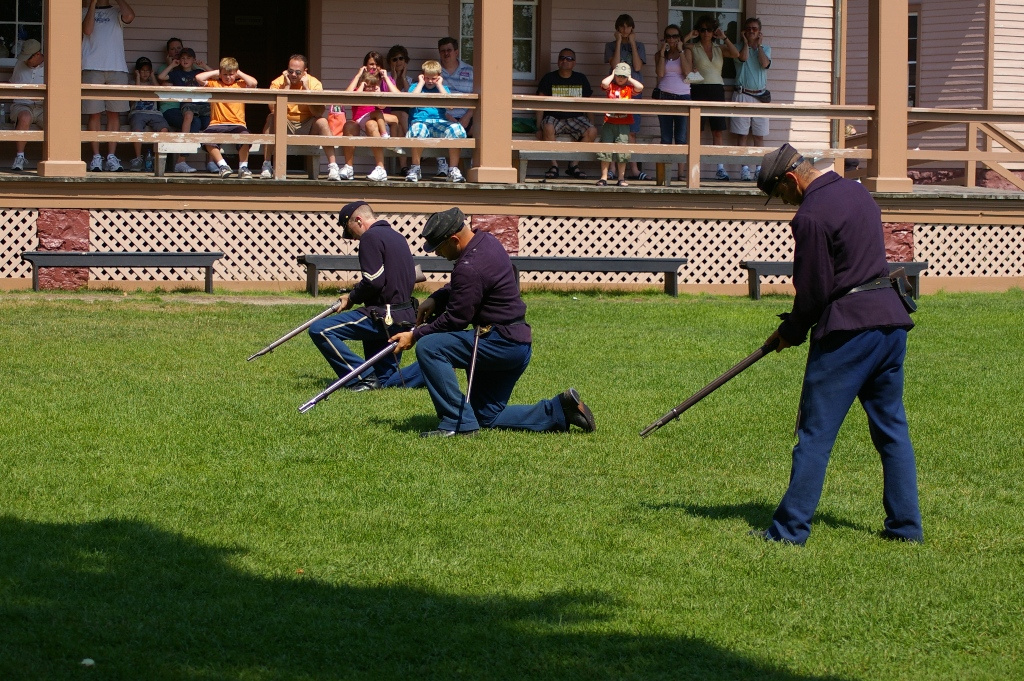 Mackinac Island: hadgyakorlat az erődben