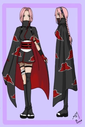 sakura   akatsuki style by sammi chan71914 png