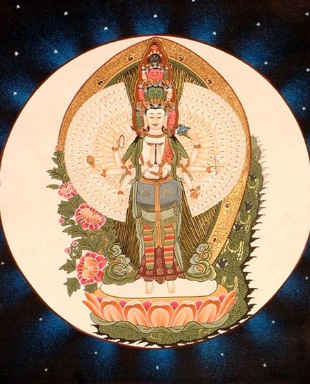 thousand arms of compassion thousand armed avalokiteshvara tq55 